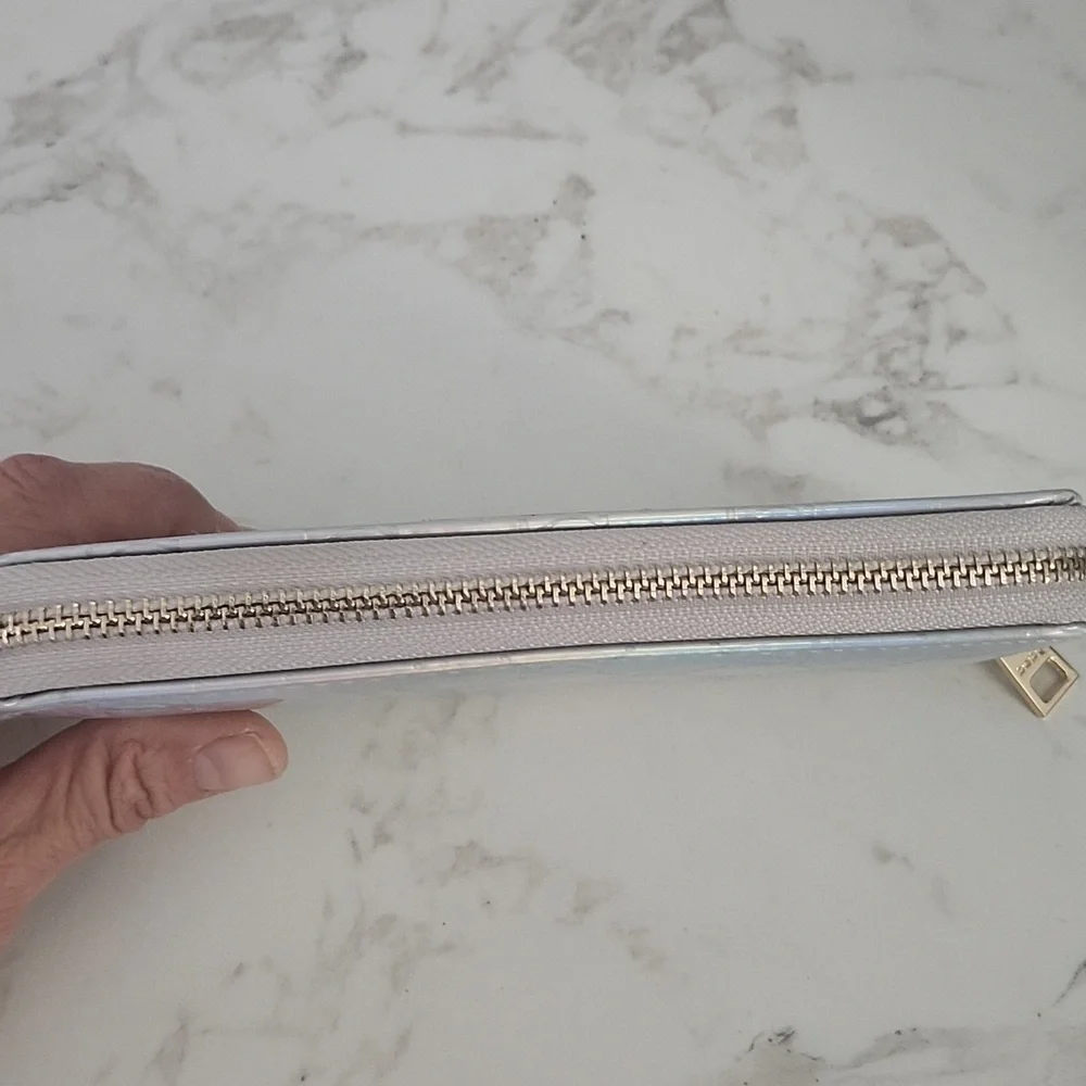 Bebe Irridescent Zip Around Wallet - Picture 9 of 13